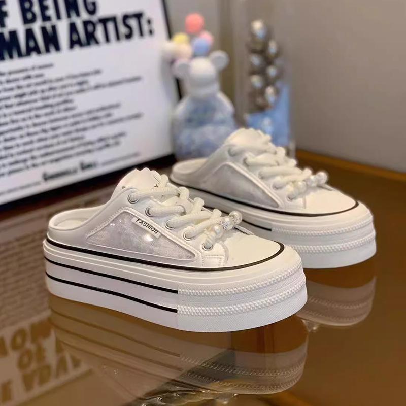 Женские парусиновые полуботинки с вышивкой жемчугом, новая летняя коллекция 2025, толстая подошва, на одной педали, с закрытым носком, без каблука, маленькие белые туфли 40
Женские парусиновые полуботинки с вышивкой жемчугом, новая летняя коллекция 2025, толстая подошва, на одной педали, с закрытым носком, без каблука, маленькие белые туфли 40