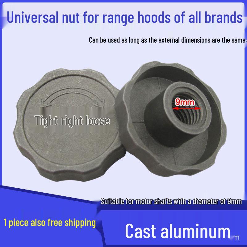 9mm Cast Iron Reverse Thread Nut Bolt Cap for Range Hood Motor Fan Blade
9mm Cast Iron Reverse Thread Nut Bolt Cap for Range Hood Motor Fan Blade