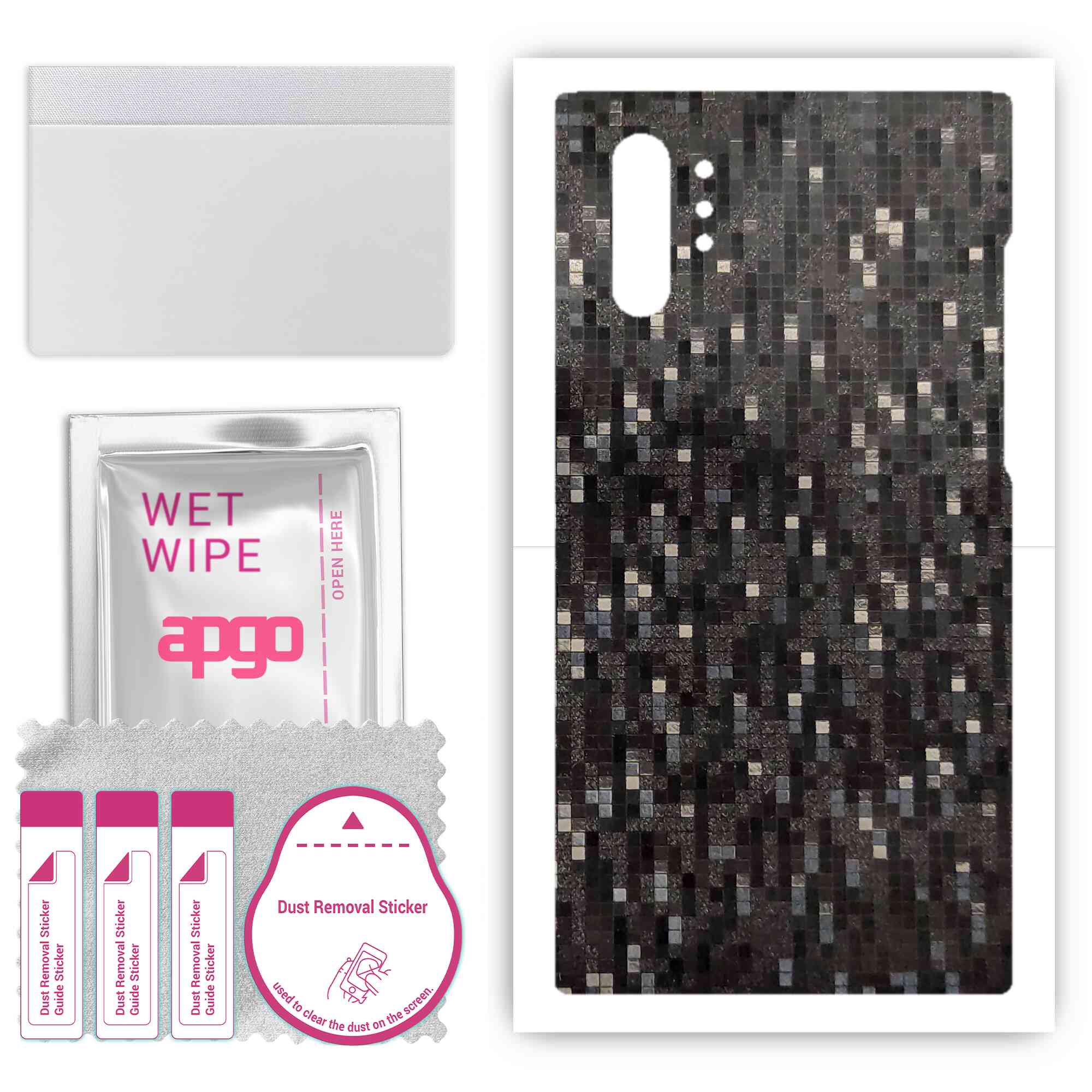 apgo Protective Skin Sticker for the back compatible with Samsung Galaxy Note 10 Plus 5G, Wrap Film, Foil, Vinyl - Pattern Carbon Black Pixel
apgo Protective Skin Sticker for the back compatible with Samsung Galaxy Note 10 Plus 5G, Wrap Film, Foil, Vinyl - Pattern Carbon Black Pixel