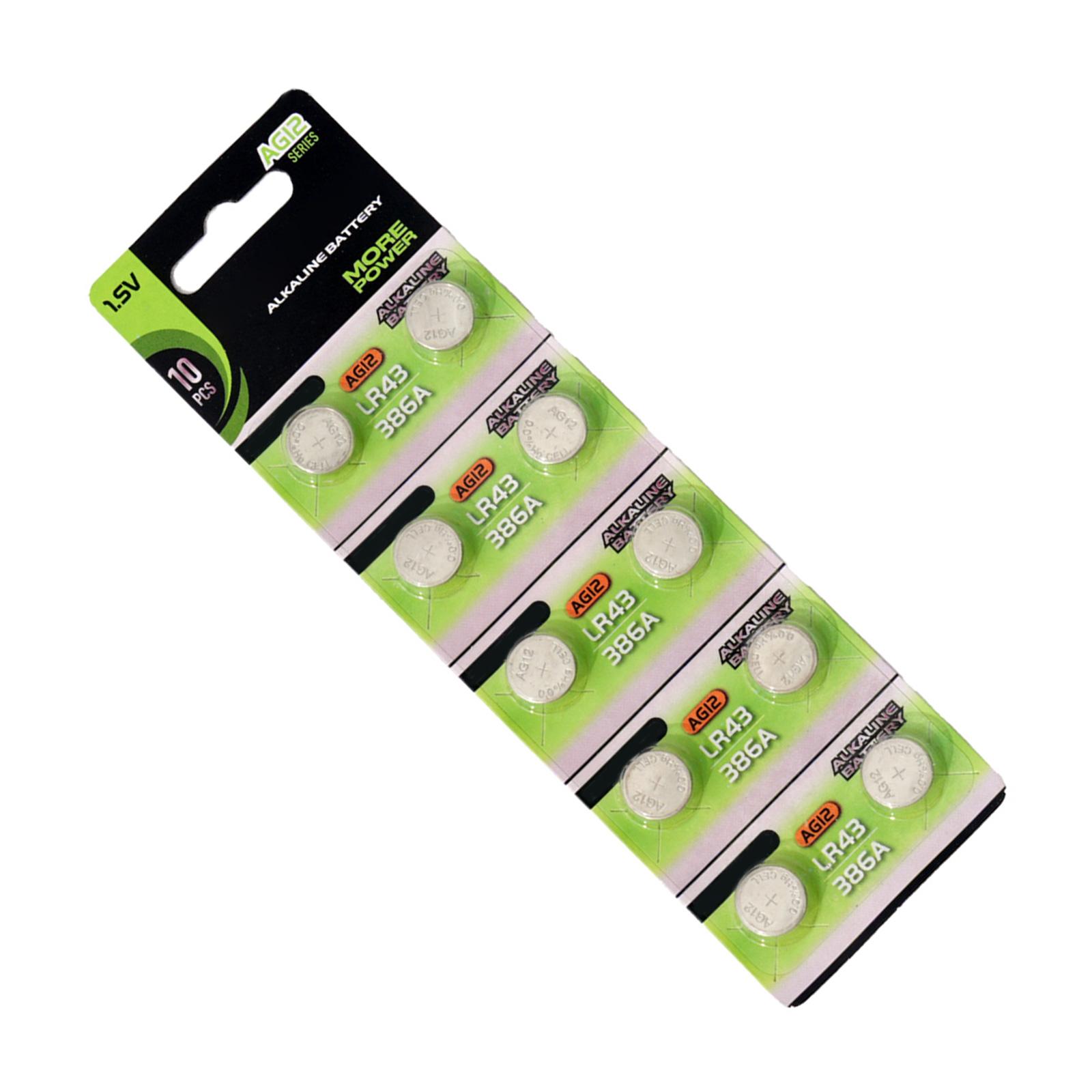10 шт/20 шт AG12 LR43 1.55V щелочные батарейки таблеточного типа для часов и игрушек надежная работа A
10 шт/20 шт AG12 LR43 1.55V щелочные батарейки таблеточного типа для часов и игрушек надежная работа A