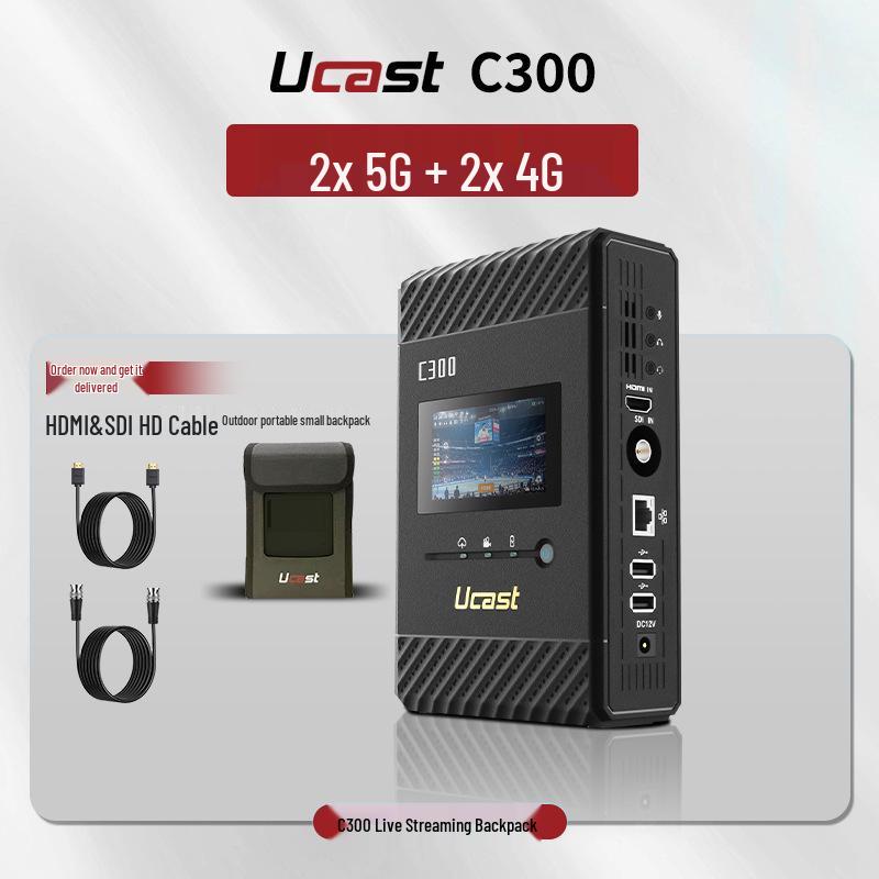 8Ucast C300 5G Multi-Network Live Streaming Backpack with HDMI/SDI Outdoor HD Encoder
8Ucast C300 5G Multi-Network Live Streaming Backpack with HDMI/SDI Outdoor HD Encoder