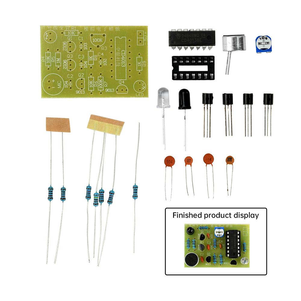 DC 5V Analog Electronic Candle Making Kit Lighting and Blowing Control Simulation Candle Electronic Welding Training DIY Parts
DC 5V Analog Electronic Candle Making Kit Lighting and Blowing Control Simulation Candle Electronic Welding Training DIY Parts