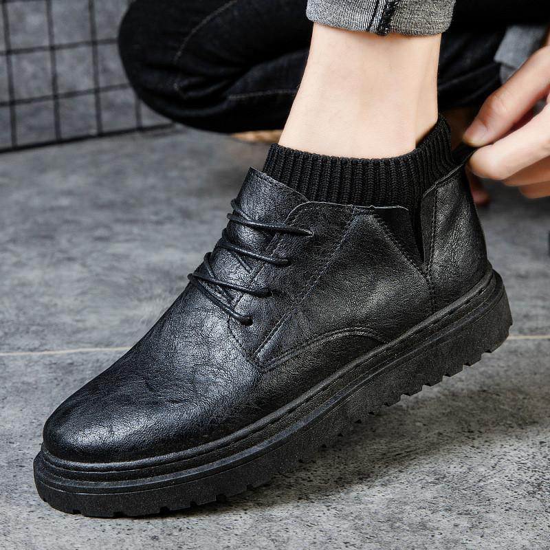 Осенне-зимняя мужская модная обувь с высоким берцем для ходьбы, уличная обувь для отдыха, теплая обувь 44 чёрный
Осенне-зимняя мужская модная обувь с высоким берцем для ходьбы, уличная обувь для отдыха, теплая обувь 44 чёрный