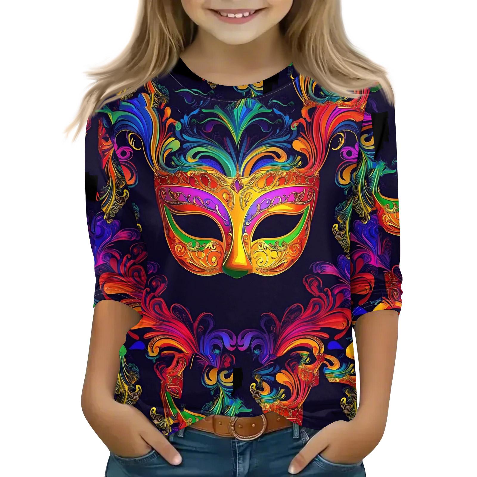 Print Tops For Youth Girls Round Neck 3/4 Sleeves T-Shirts Trendy Tops Outfit Tees 160
Print Tops For Youth Girls Round Neck 3/4 Sleeves T-Shirts Trendy Tops Outfit Tees 160