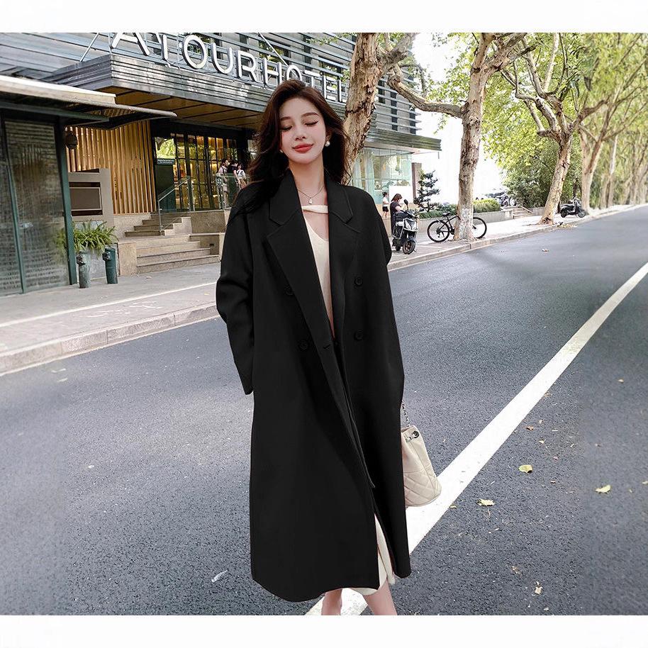 Женское шерстяное пальто средней длины - весна/осень, свободный корейский стиль
Женское шерстяное пальто средней длины - весна/осень, свободный корейский стиль