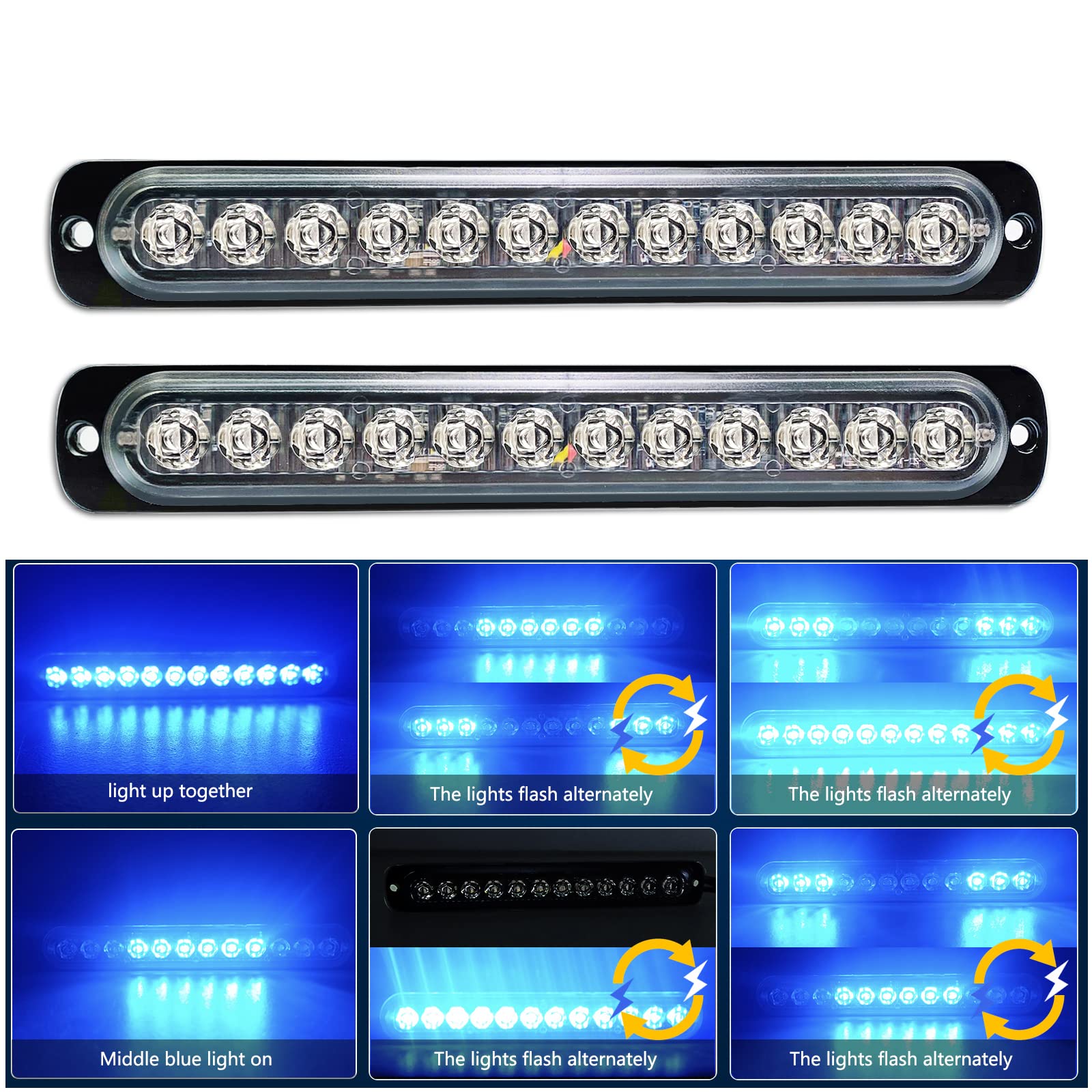 RIGIDON 2pcs 19cm Strobe Light LED Light 18W 12-24V 12LED Emergency Lamp Truck Emergency Light Flashing Lamp (Blue)
RIGIDON 2pcs 19cm Strobe Light LED Light 18W 12-24V 12LED Emergency Lamp Truck Emergency Light Flashing Lamp (Blue)