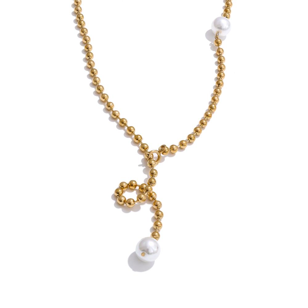 Yhpup Popular Simulated Pearls Round Necklace Pendant Stainless Steel Beads Chain Arrivals Chic Jewelry Wholesale
Yhpup Popular Simulated Pearls Round Necklace Pendant Stainless Steel Beads Chain Arrivals Chic Jewelry Wholesale