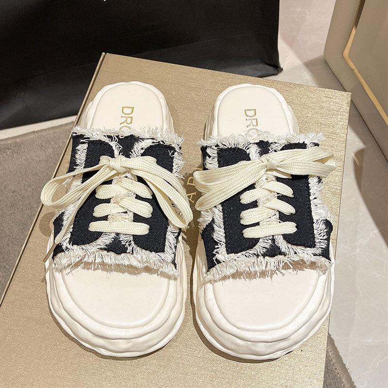 Одно слово парусиновые тапочки женская летняя верхняя одежда 2025 новые универсальные с толстой подошвой супер огнестойкие модные сандалии без подошвы женские 40 чёрный
Одно слово парусиновые тапочки женская летняя верхняя одежда 2025 новые универсальные с толстой подошвой супер огнестойкие модные сандалии без подошвы женские 40 чёрный