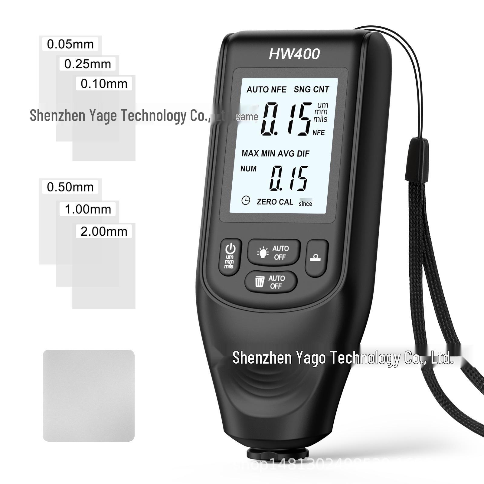 HW400 Handheld Coating Thickness Gauge: Anti-slip Paint Film Meter for Automotive and Industrial Use чорний
HW400 Handheld Coating Thickness Gauge: Anti-slip Paint Film Meter for Automotive and Industrial Use чорний