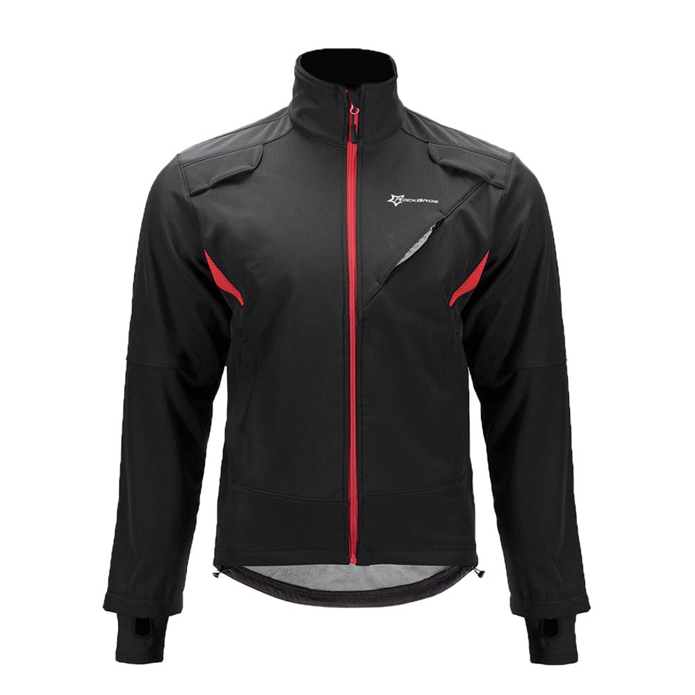 ROCKBROS Зимняя Велосипедная Погода Холодная Погода Велосипедная Длинная для и Бега Мужская Куртка, Ветровка, Джерси, Рукав, Ветрозащитная, На Флисовой Подкладке, Велосипедная,