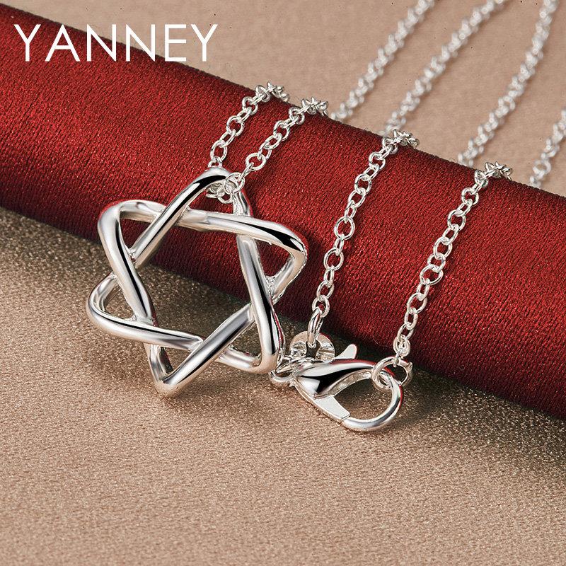 Fashion 925 Sterling Silver 16-30 Exquisite Star Cross Pendant Necklace Women Gift Accessories Wedding Elegant Party 75cm
Fashion 925 Sterling Silver 16-30 Exquisite Star Cross Pendant Necklace Women Gift Accessories Wedding Elegant Party 75cm
