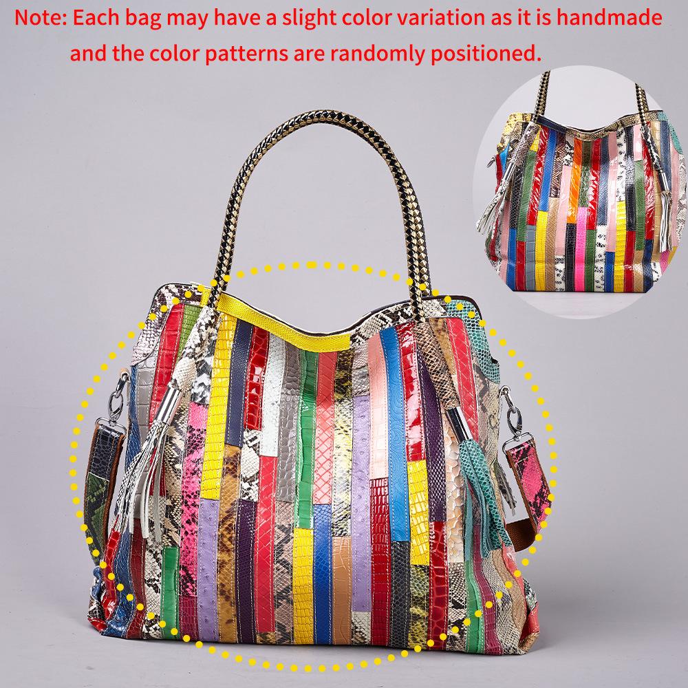 Leather Women s Bag with Snake Pattern Contrasting Color, Fashionable Large-capacity Single-shoulder Bag, Crossbody Tote Bag різнокольоровий
Leather Women s Bag with Snake Pattern Contrasting Color, Fashionable Large-capacity Single-shoulder Bag, Crossbody Tote Bag різнокольоровий