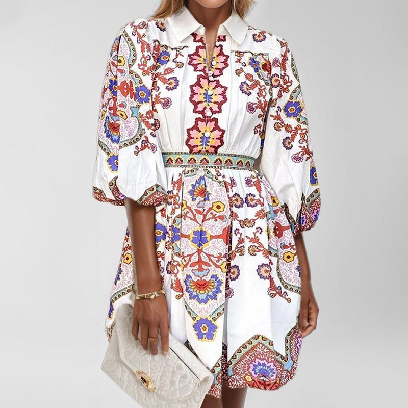 Весенняя женская мода V-образный вырез рукав-фонарик темперамент печать талия тонкие платья 3XL
Весенняя женская мода V-образный вырез рукав-фонарик темперамент печать талия тонкие платья 3XL