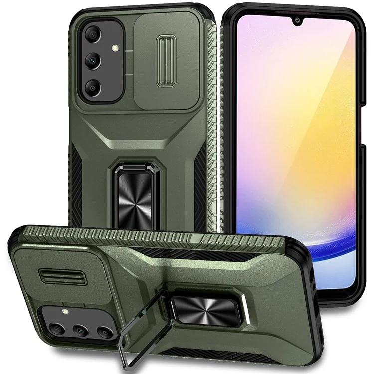 For Samsung Galaxy A25 5G (Global) (161.0 X 76.5 X 8.3mm) Case TPU+PC Ring Kickstand Phone Cover - Green
For Samsung Galaxy A25 5G (Global) (161.0 X 76.5 X 8.3mm) Case TPU+PC Ring Kickstand Phone Cover - Green