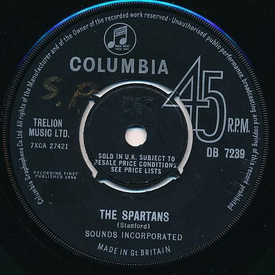 7inch Record SOUNDS INCORPORATED - The Spartans / Detroit DB7239 Columbia 1964 UK Rock Used
7inch Record SOUNDS INCORPORATED - The Spartans / Detroit DB7239 Columbia 1964 UK Rock Used