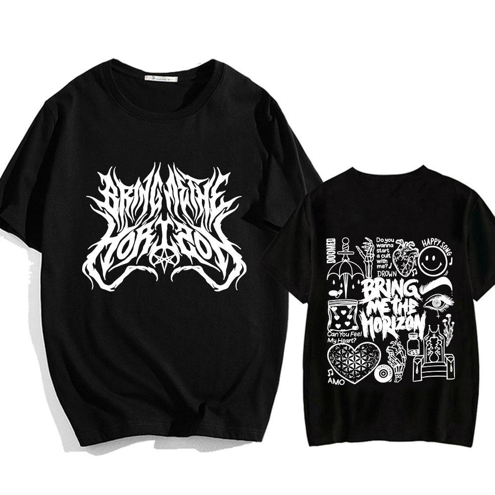 Летняя хлопковая футболка BMTH BringMe TheHorizon, хлопковая футболка с графическим принтом и круглым вырезом, Ropa Mujer, повседневная одежда S чёрный
Летняя хлопковая футболка BMTH BringMe TheHorizon, хлопковая футболка с графическим принтом и круглым вырезом, Ropa Mujer, повседневная одежда S чёрный