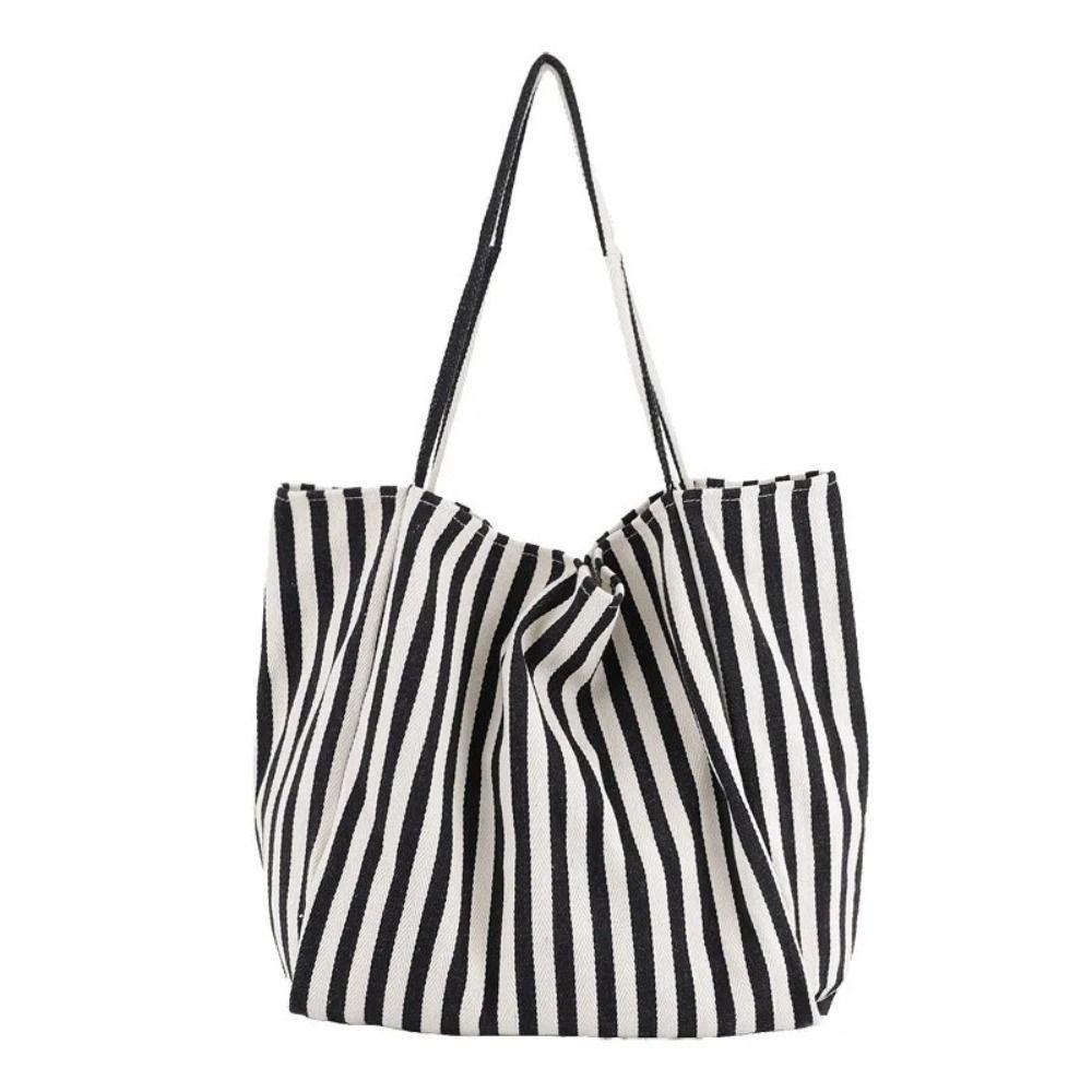 Large Capacity Canvas Shoulder Bag Multifunctional Shopping Bag Simple Stripe Handbag Girls чёрный
Large Capacity Canvas Shoulder Bag Multifunctional Shopping Bag Simple Stripe Handbag Girls чёрный