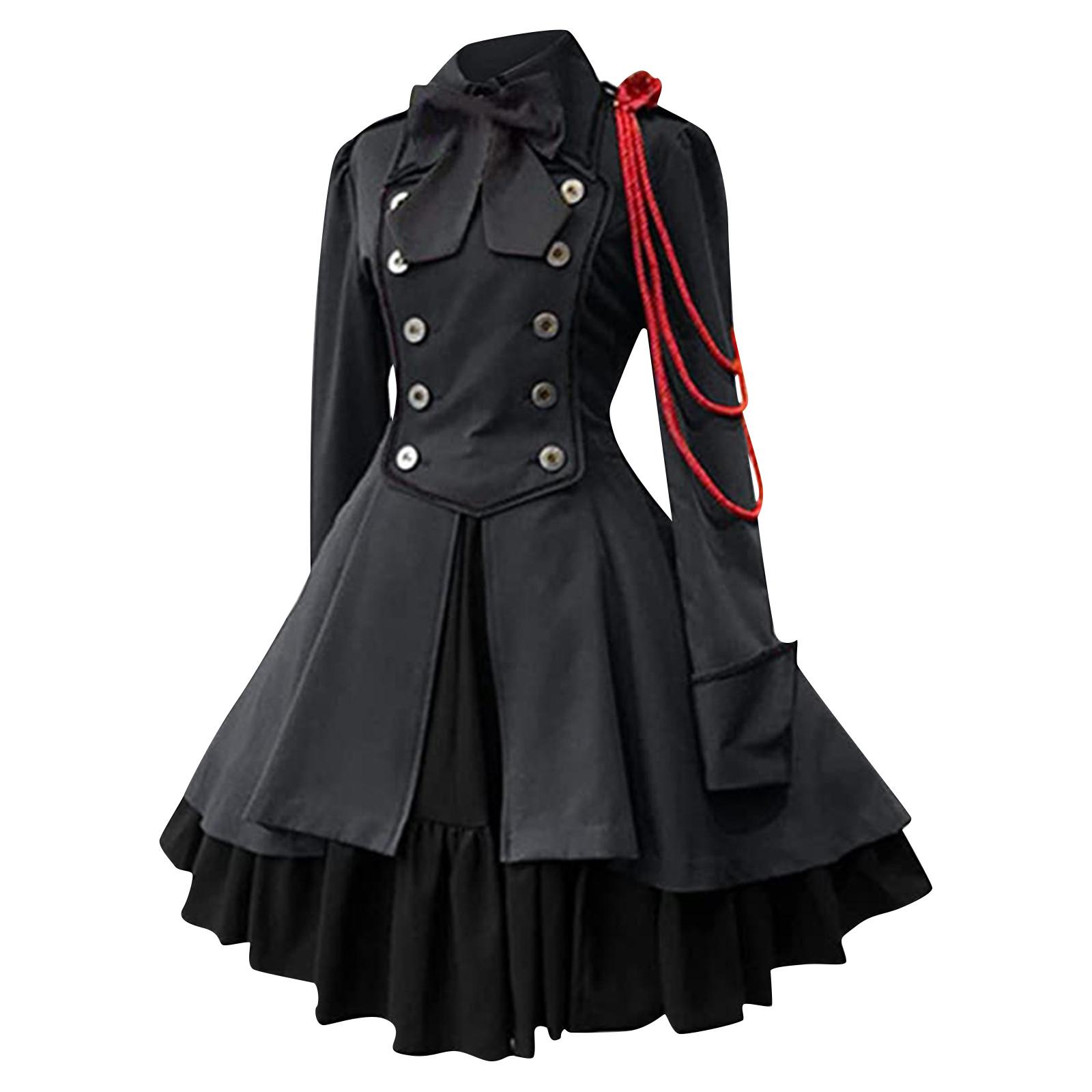 Cosplay Dress, Gothic Dress, Retro Bow, Ruffle Edge, Punk Cosplay Dress L чорний
Cosplay Dress, Gothic Dress, Retro Bow, Ruffle Edge, Punk Cosplay Dress L чорний