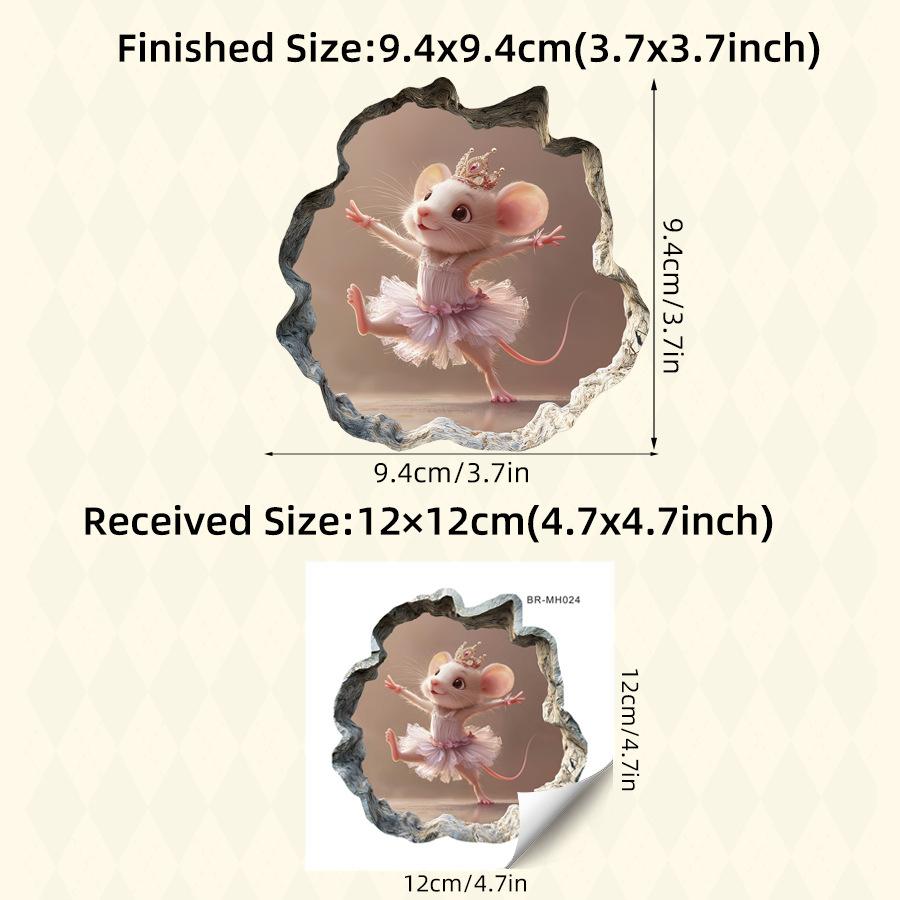 3D Cartoon Mouse Hole Wall Stickers, Self-Adhesive Animal Decor for Kitchen Dining Room Skirting Board Wall Trim Decoration 12x12CM
3D Cartoon Mouse Hole Wall Stickers, Self-Adhesive Animal Decor for Kitchen Dining Room Skirting Board Wall Trim Decoration 12x12CM