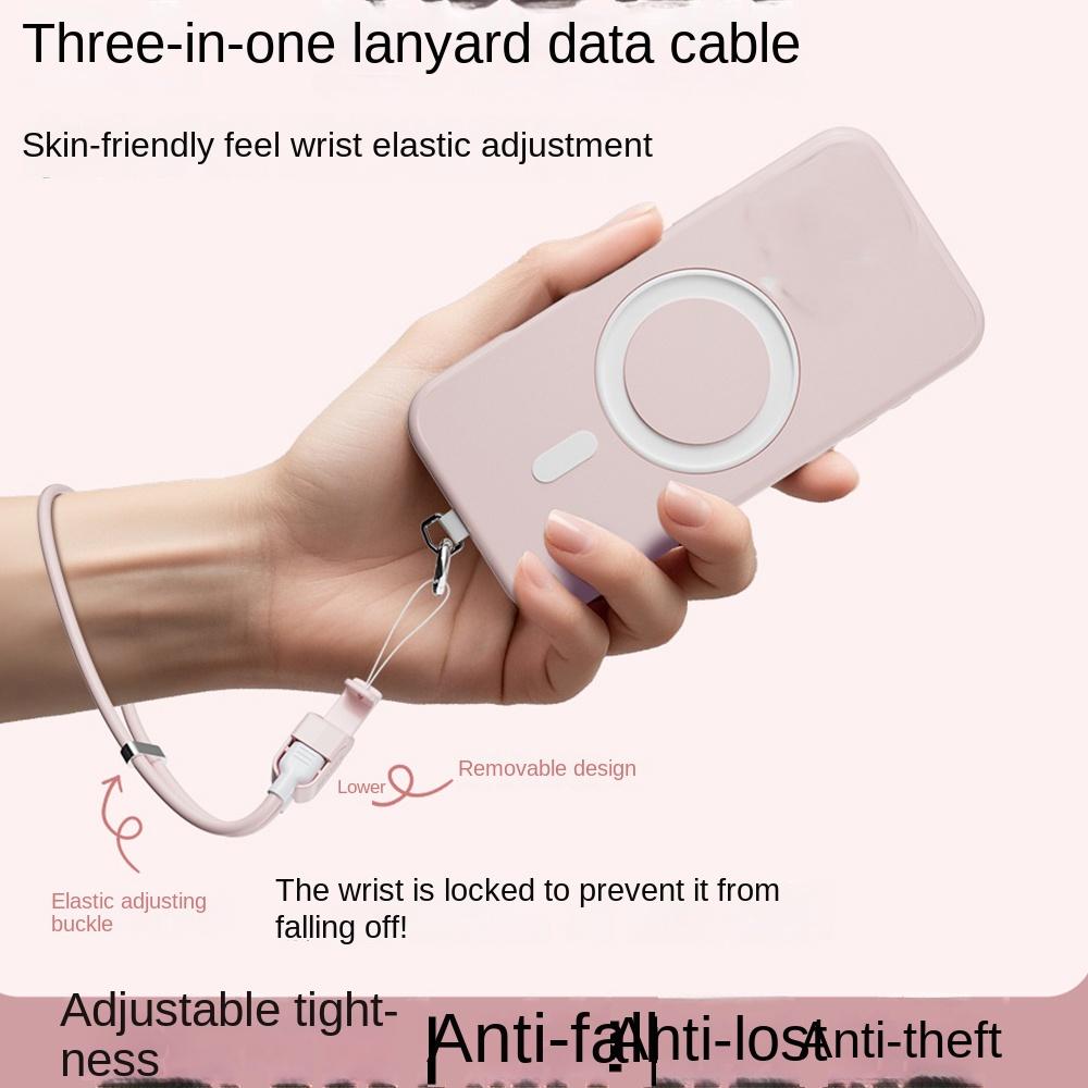 Multifunction 3in1 Fast Charging Cable USB Phones Wrist Straps Data Cord Mobile Phone Lanyard білий
Multifunction 3in1 Fast Charging Cable USB Phones Wrist Straps Data Cord Mobile Phone Lanyard білий