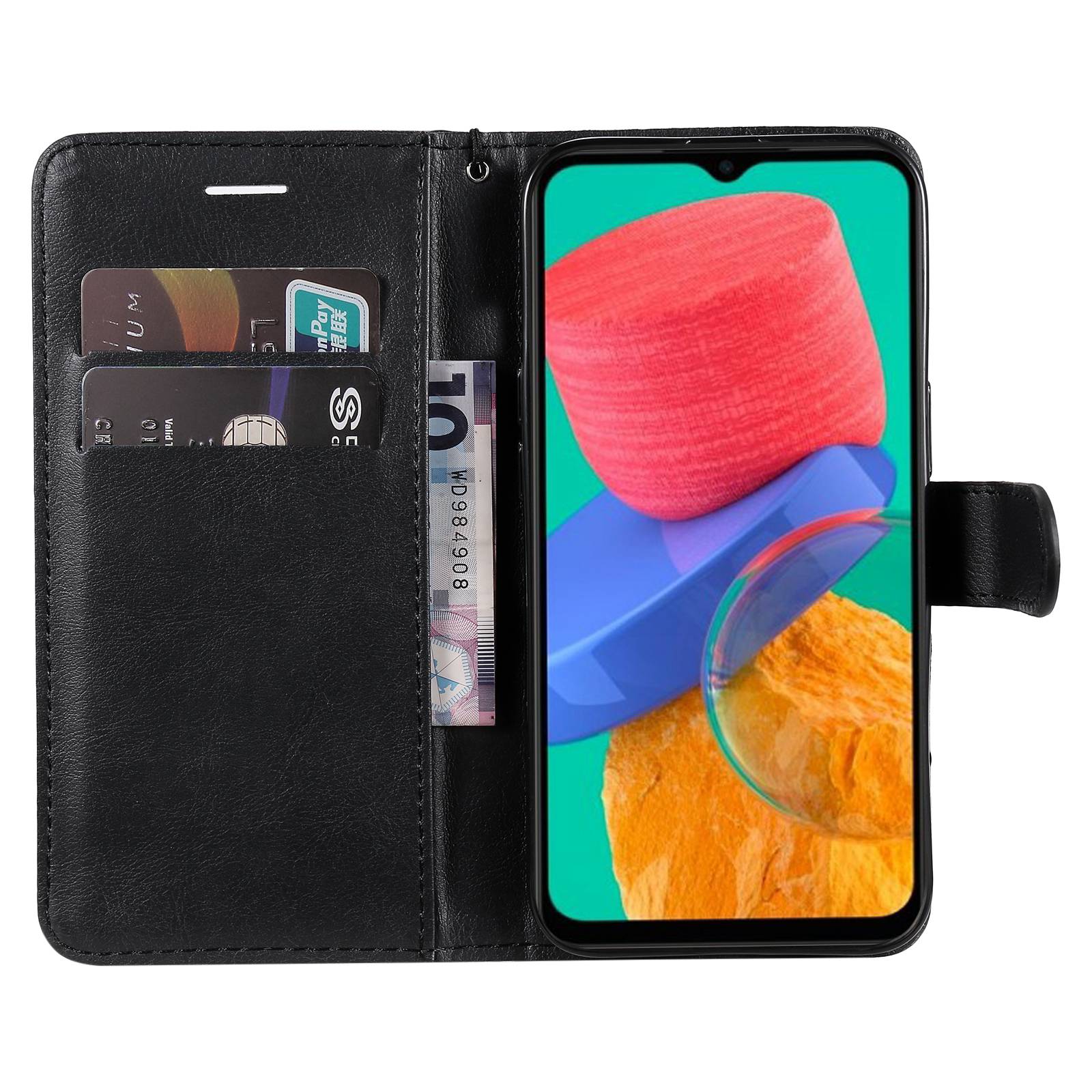For Samsung Galaxy M33 5G (Global) Case Solid Color Leather Mobile Cover Wallet Stand with Strap Black
For Samsung Galaxy M33 5G (Global) Case Solid Color Leather Mobile Cover Wallet Stand with Strap Black