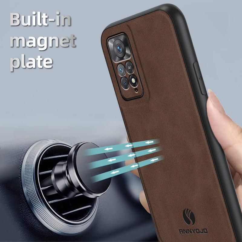 ANNYOJO For Xiaomi Redmi Note 11 Pro 4G (Mediatek)/Note 11 Pro 5G (Qualcomm) PU Leather+PC+TPU Phone Protector Case with Car Mount Metal Sheet Green
ANNYOJO For Xiaomi Redmi Note 11 Pro 4G (Mediatek)/Note 11 Pro 5G (Qualcomm) PU Leather+PC+TPU Phone Protector Case with Car Mount Metal Sheet Green