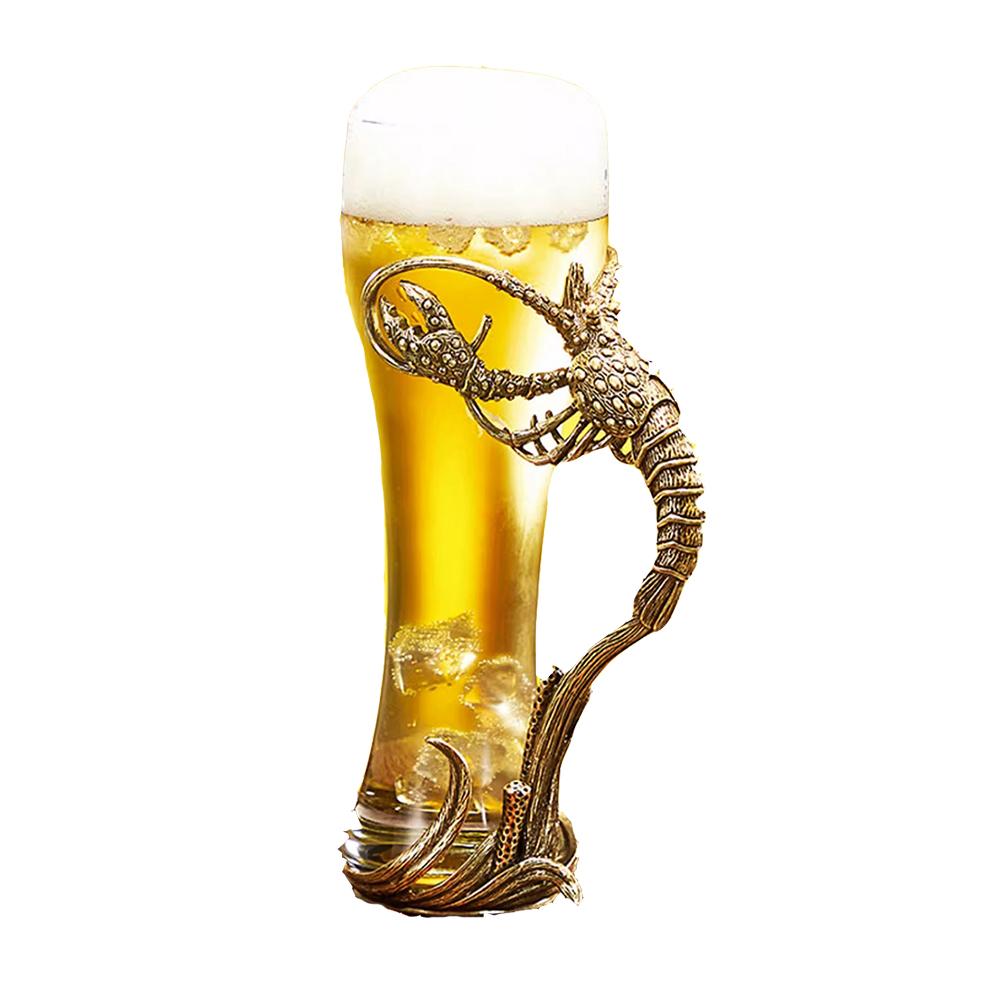 Creative crayfish beer glass, Large capacity glass beer tumbler for home bar, Fashionable beer-mug gift box Packaging, 420ml 400ml
Creative crayfish beer glass, Large capacity glass beer tumbler for home bar, Fashionable beer-mug gift box Packaging, 420ml 400ml