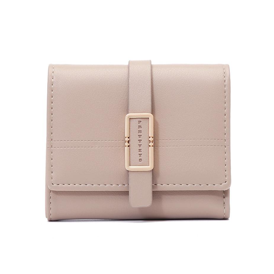 Женский короткий кошелек с простой застежкой и складная сумочка для женщин света кофе
Женский короткий кошелек с простой застежкой и складная сумочка для женщин света кофе