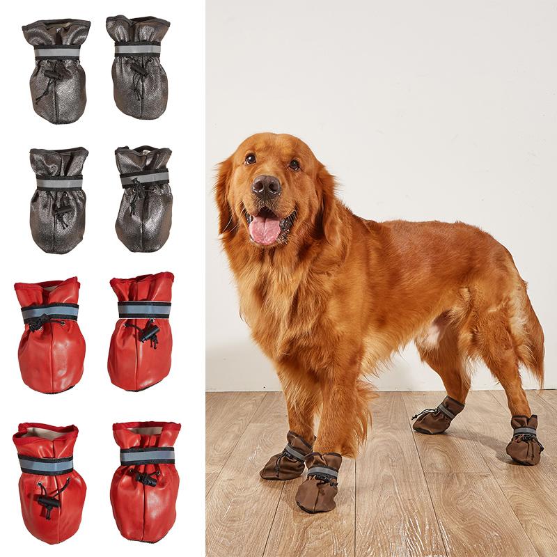 4pcs Dog Shoes For Large Dogs Waterproof Reflective Big Pet Leather Anti-slip Boots Golden Retriever Labrador Outdoor Supplies 8 червоний
4pcs Dog Shoes For Large Dogs Waterproof Reflective Big Pet Leather Anti-slip Boots Golden Retriever Labrador Outdoor Supplies 8 червоний