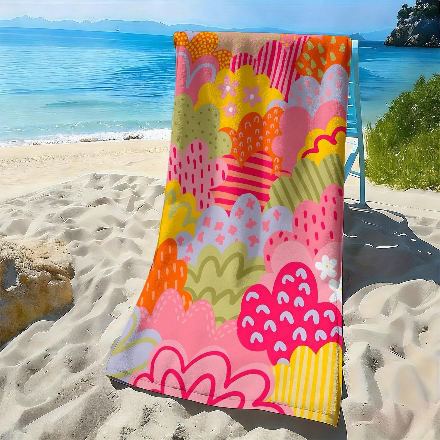 Colorful cartoon cloud pattern polyester microfiber beach towel is highly absorbent, suitable for swimming and beach outings W40*H60(CM)
Colorful cartoon cloud pattern polyester microfiber beach towel is highly absorbent, suitable for swimming and beach outings W40*H60(CM)