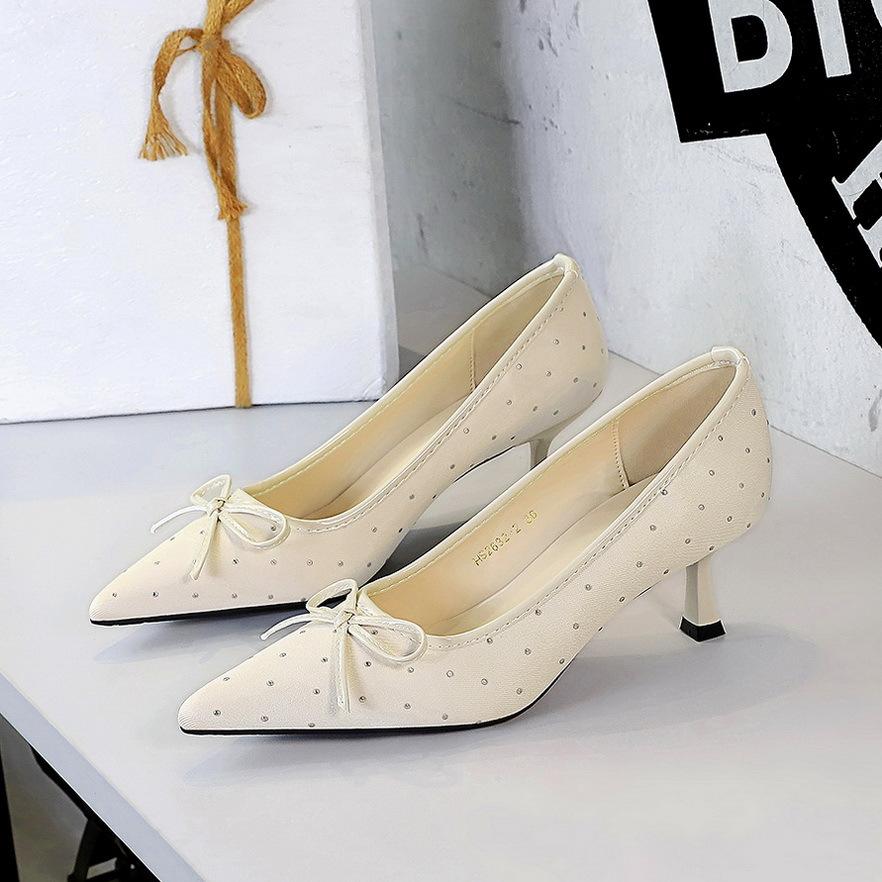 Style Fashion Banquet High Heels Shoes Light Mouth Bow Pointed Head Skinny Sexy Medium Heel Single Shoes Women s Shoes 40 абрикосовий
Style Fashion Banquet High Heels Shoes Light Mouth Bow Pointed Head Skinny Sexy Medium Heel Single Shoes Women s Shoes 40 абрикосовий