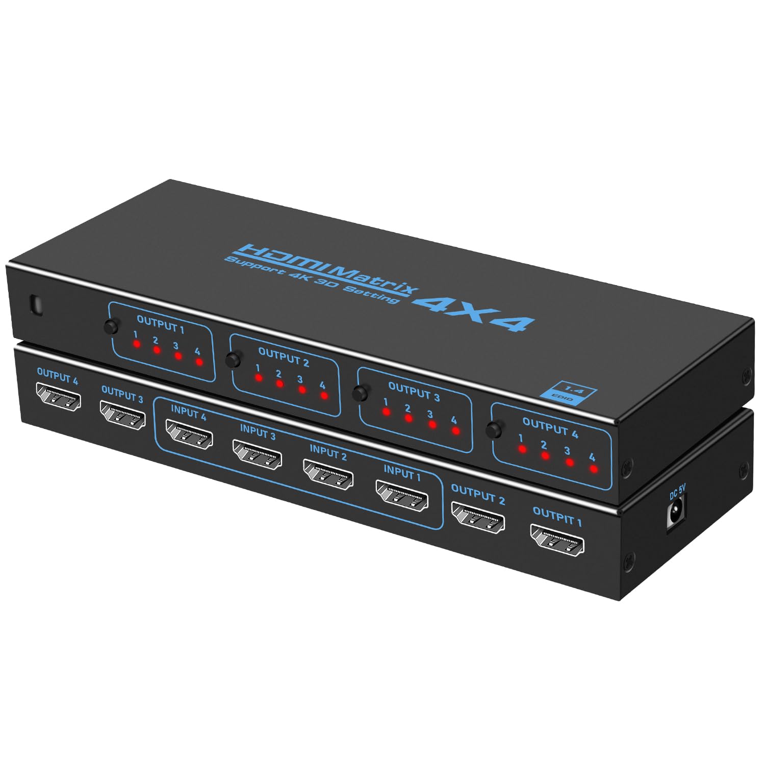 HDMI Matrix 4 Input 4 Output HDMI Switcher 4K UHD HDMI Matrix Switcher HDMI Matrix Selector 4x4 with Remote Control 4 Screen Distribution Compatible
HDMI Matrix 4 Input 4 Output HDMI Switcher 4K UHD HDMI Matrix Switcher HDMI Matrix Selector 4x4 with Remote Control 4 Screen Distribution Compatible