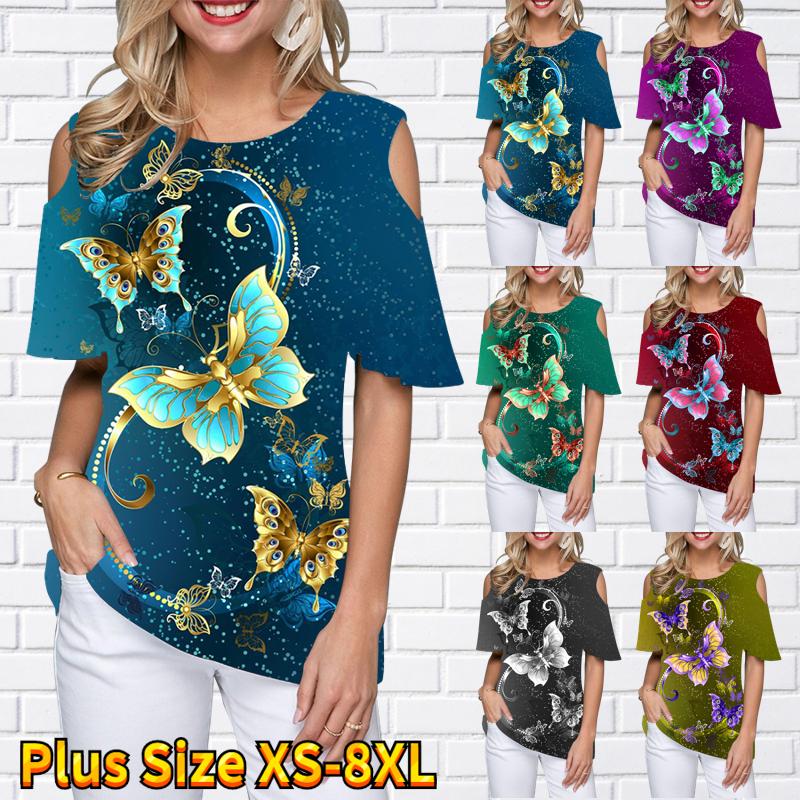 2023 Summer Fashion Casual Off-the-shoulder Short Sleeve Floral Print Pullover Elegant Tee ShirtWomen Round Neck Loose T-shirt
2023 Summer Fashion Casual Off-the-shoulder Short Sleeve Floral Print Pullover Elegant Tee ShirtWomen Round Neck Loose T-shirt