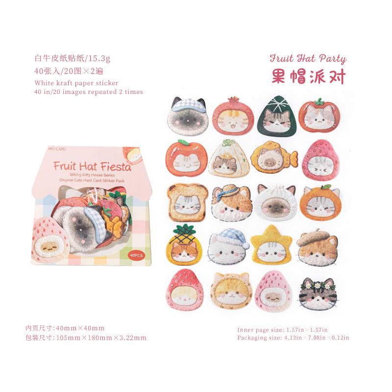 40 Pcs Cat Themed Stickers Pack Self Adhesive Aesthetic Decorative Stationery for Junk Journal Scrapbooking Creative Supplies
40 Pcs Cat Themed Stickers Pack Self Adhesive Aesthetic Decorative Stationery for Junk Journal Scrapbooking Creative Supplies