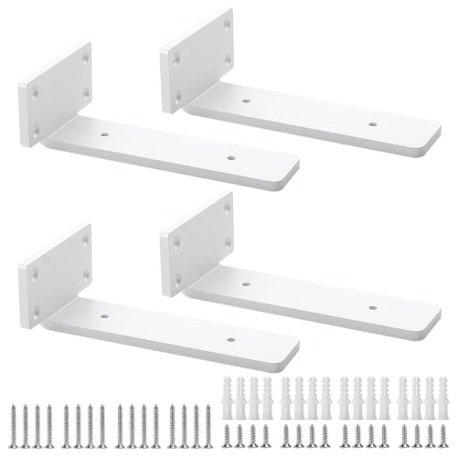 HIMOMO Hidden Shelf Brackets, Set of 4, 15cm Long, 5mm Thick, Maximum Load Capacity 70kg, Heavy-Duty, Heavy-Duty Iron Brackets, Invisible Shelf Bracke
HIMOMO Hidden Shelf Brackets, Set of 4, 15cm Long, 5mm Thick, Maximum Load Capacity 70kg, Heavy-Duty, Heavy-Duty Iron Brackets, Invisible Shelf Bracke
