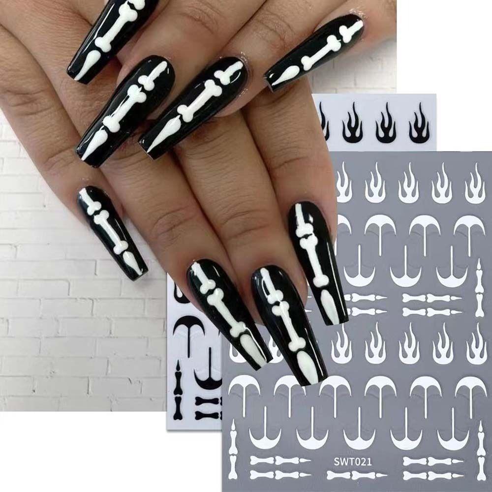4Pcs/set Flame Pattern Halloween Flame Nail Decals Halloween Bone Nail Stickers Manicurist
4Pcs/set Flame Pattern Halloween Flame Nail Decals Halloween Bone Nail Stickers Manicurist