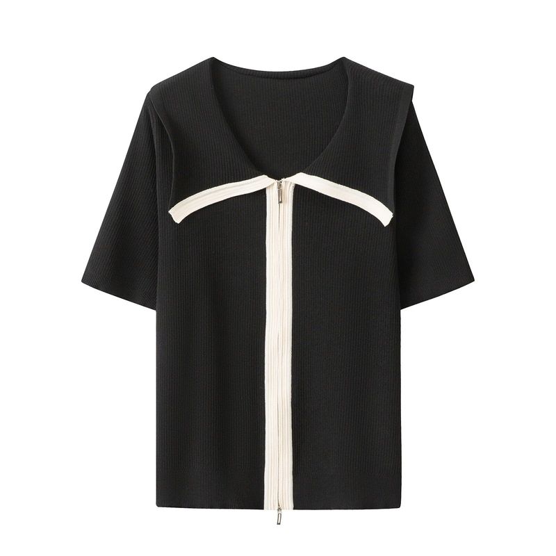 Cool Feeling Ice Silk Large Lapel Summer Zipper Knitted Shirt Minimalist Little Black (in Stock) XL
Cool Feeling Ice Silk Large Lapel Summer Zipper Knitted Shirt Minimalist Little Black (in Stock) XL