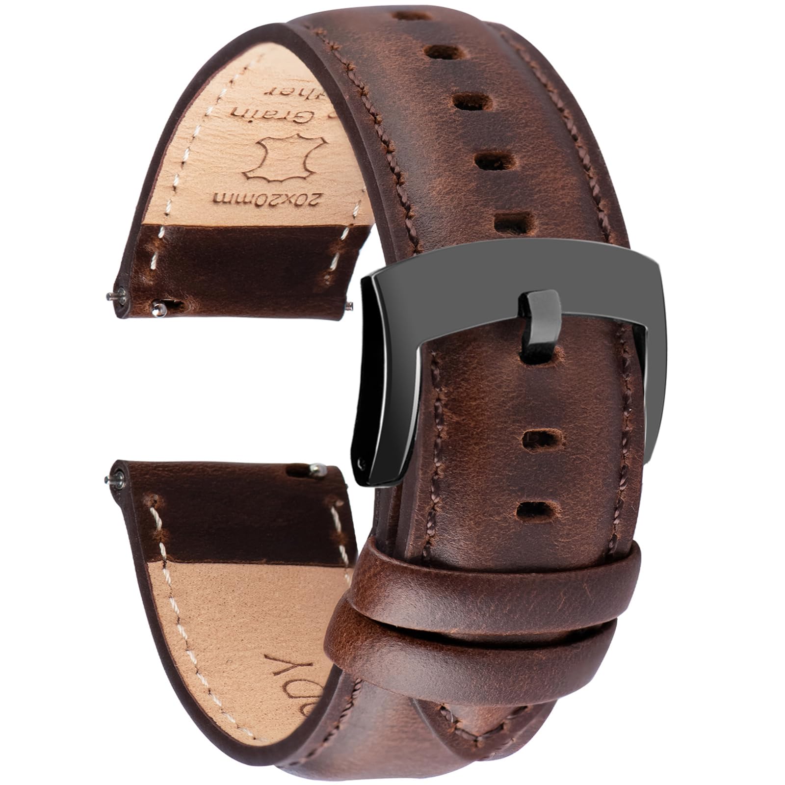 Ottoody Genuine Leather Replacement Watch Band, 0.71, 0.75, 0.79, 0.83, 0.87 inch (18, 19, 18mm
Ottoody Genuine Leather Replacement Watch Band, 0.71, 0.75, 0.79, 0.83, 0.87 inch (18, 19, 18mm