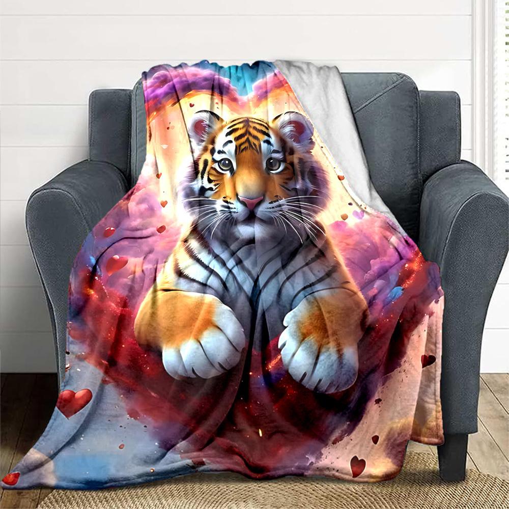 1pc Tiger Heart Blanket, Lightweight Flannel Fleece with Digital Printing, Soft Warm for Sofa, Travel, Camping, Office, Couch, Chair, and Bed, All-Sea 100x150cm
1pc Tiger Heart Blanket, Lightweight Flannel Fleece with Digital Printing, Soft Warm for Sofa, Travel, Camping, Office, Couch, Chair, and Bed, All-Sea 100x150cm