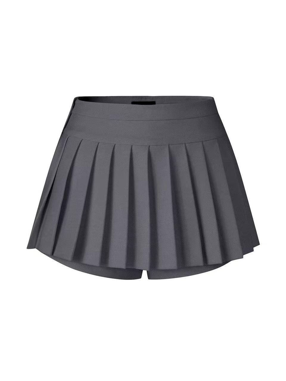 Pleated Culottes & College Style Versatile Solid Color Skirt Large сірий колір
Pleated Culottes & College Style Versatile Solid Color Skirt Large сірий колір