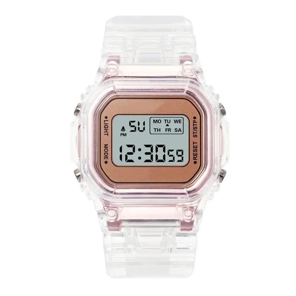 Electronic Watches for Women Men Reloj Silicone Strap Transparent Dress LED Digital Wristwatch Sport Clock Relogio Feminino рожевий
Electronic Watches for Women Men Reloj Silicone Strap Transparent Dress LED Digital Wristwatch Sport Clock Relogio Feminino рожевий