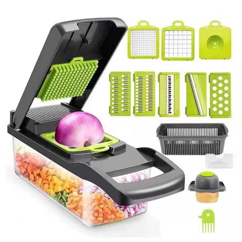 Multifunctional 12/16pcs Vegetable Cutter Slicer Fruit Potato Peeler Carrot Grater Kitchen accessories basket vegetable Slicer
Multifunctional 12/16pcs Vegetable Cutter Slicer Fruit Potato Peeler Carrot Grater Kitchen accessories basket vegetable Slicer