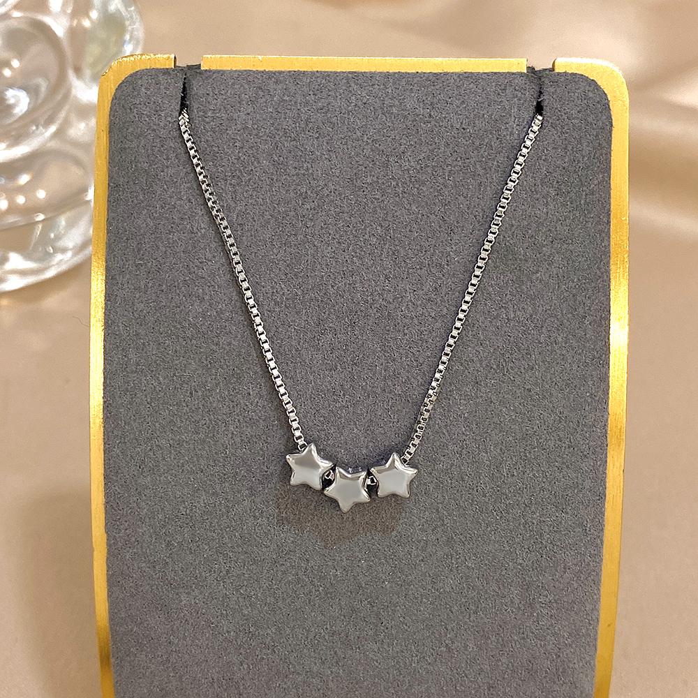 Cute Triple Color Star Beads Necklace for Women Girls Fashion Gold Plated Stainless Steel Charm Necklaces Waterproof Jewelry срібний
Cute Triple Color Star Beads Necklace for Women Girls Fashion Gold Plated Stainless Steel Charm Necklaces Waterproof Jewelry срібний