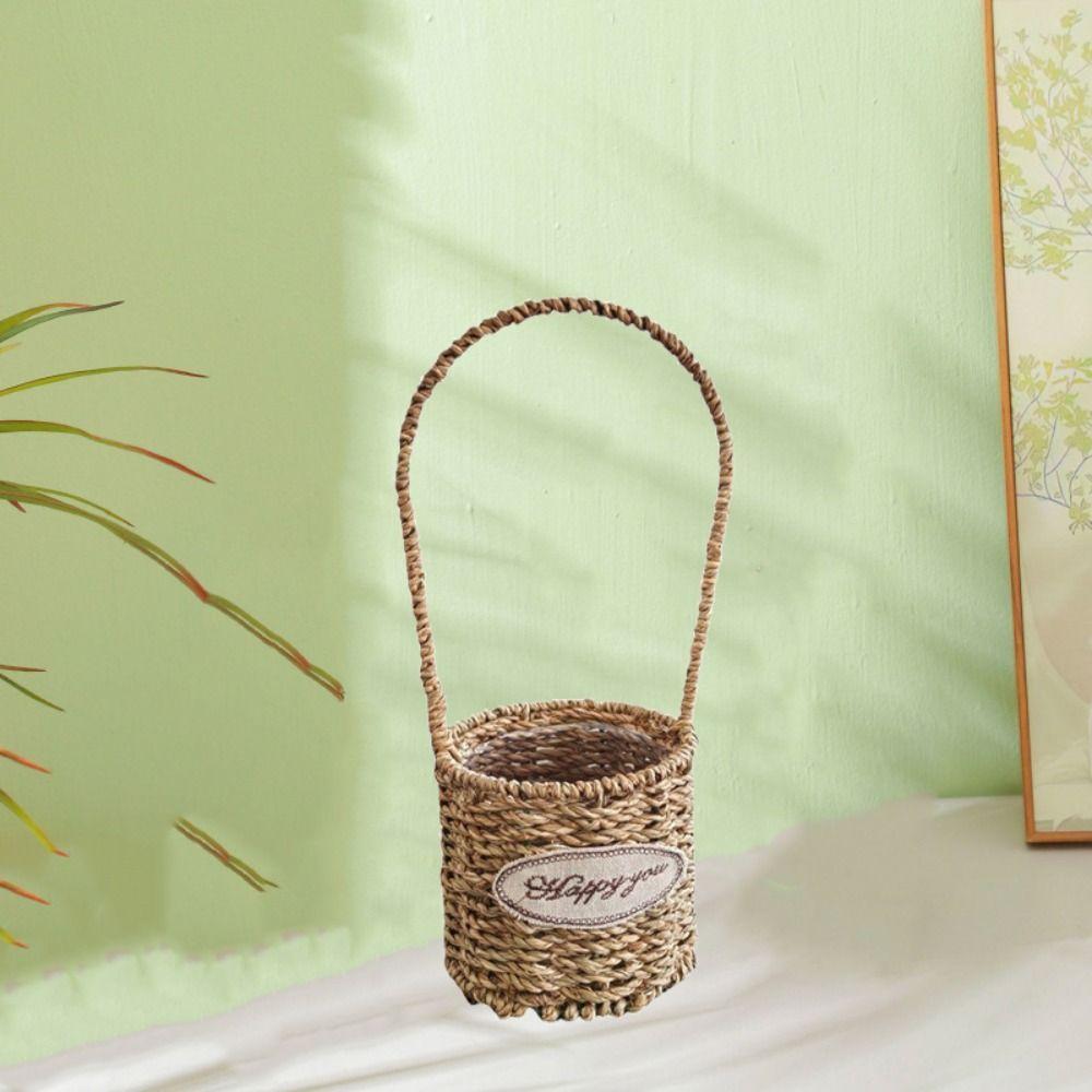 Handmade Flower Basket Hand-held Gift Basket Home Decoration Storage Basket Gift коричневый
Handmade Flower Basket Hand-held Gift Basket Home Decoration Storage Basket Gift коричневый