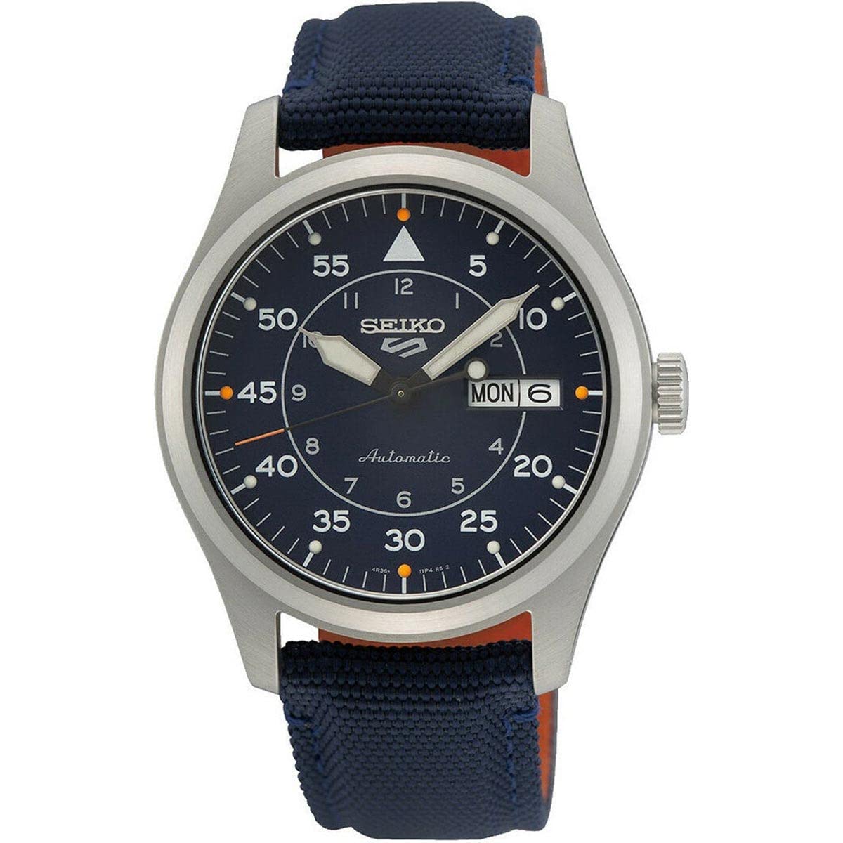 SEIKO SRPH31 Watch for Men - 5 Sports - Automatic with Manual Winding Movement, Blue Dial, Stainless Steel Case, Blue Nylon Strap, 100m Water Resistan
SEIKO SRPH31 Watch for Men - 5 Sports - Automatic with Manual Winding Movement, Blue Dial, Stainless Steel Case, Blue Nylon Strap, 100m Water Resistan