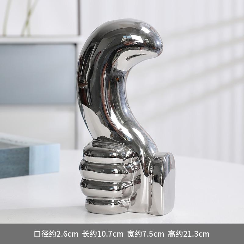 Creative Abstract Thumb Ceramic Vase Hydroponic Plants Fresh Flowers Desktop Decoration Thumb Ceramic Vase Dining Table Ornament срібний
Creative Abstract Thumb Ceramic Vase Hydroponic Plants Fresh Flowers Desktop Decoration Thumb Ceramic Vase Dining Table Ornament срібний