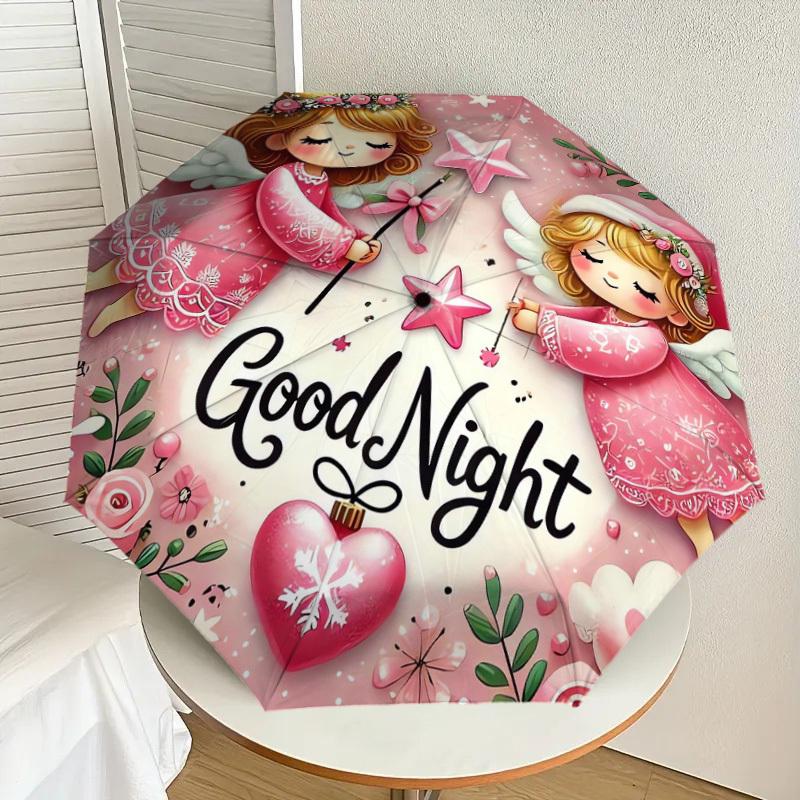 1pc Good Night Angels Stars Heart Umbrella with Plastic Handle,Suitable for All Seasons Home Travel Outdoor UmbrellaDD033
1pc Good Night Angels Stars Heart Umbrella with Plastic Handle,Suitable for All Seasons Home Travel Outdoor UmbrellaDD033