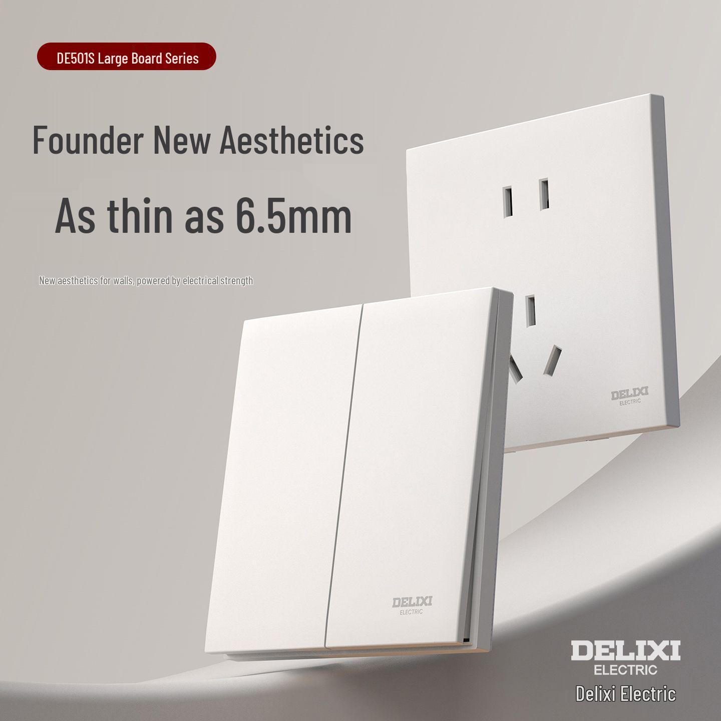 DELIXI Three-color 86 Type 1-Gang, 5-Hole, 3-Hole 16A Concealed Wall Socket Panel 501S Blank Panel White
DELIXI Three-color 86 Type 1-Gang, 5-Hole, 3-Hole 16A Concealed Wall Socket Panel 501S Blank Panel White