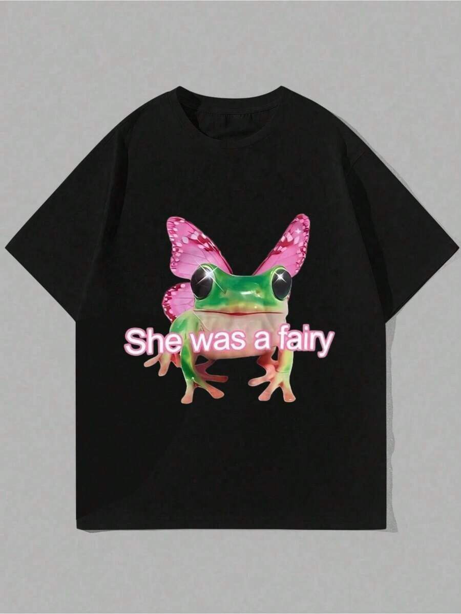 Womens Slogan Frog Print Crew Neck Short Sleeve Casual TShirt Graphic Tees Women Tops 4XL
Womens Slogan Frog Print Crew Neck Short Sleeve Casual TShirt Graphic Tees Women Tops 4XL
