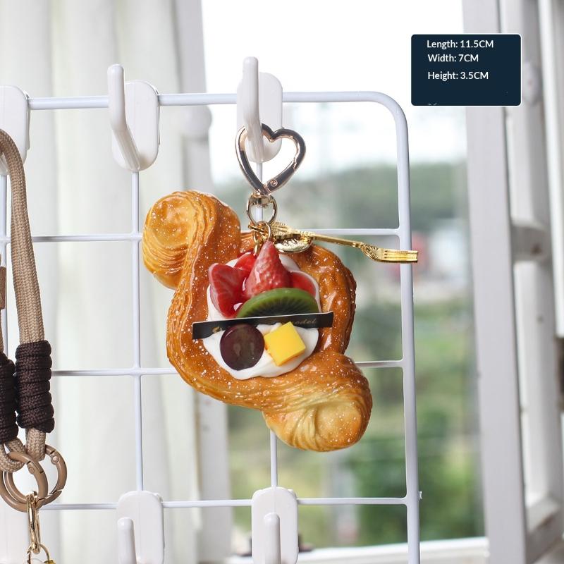 Cute Simulated Fruit Bread Keychain Creativity Dessert Props Pendant Car Key Ring Backpack Decoration Pendant Accessories Gift A3
Cute Simulated Fruit Bread Keychain Creativity Dessert Props Pendant Car Key Ring Backpack Decoration Pendant Accessories Gift A3